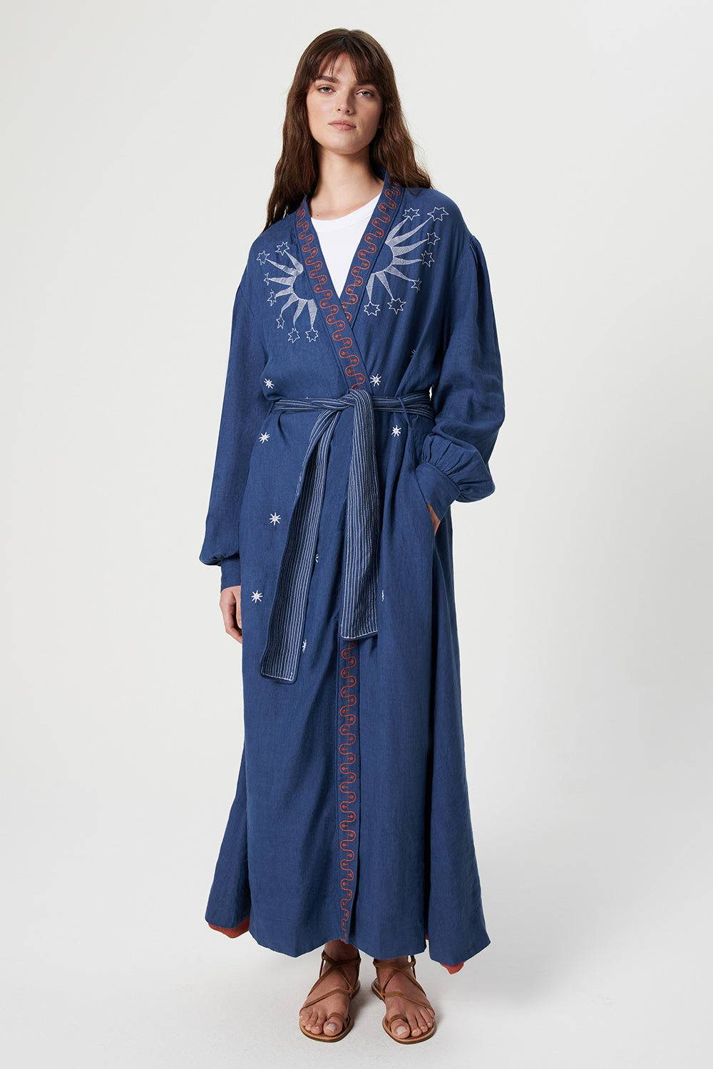 Daisy Embroidered Robe