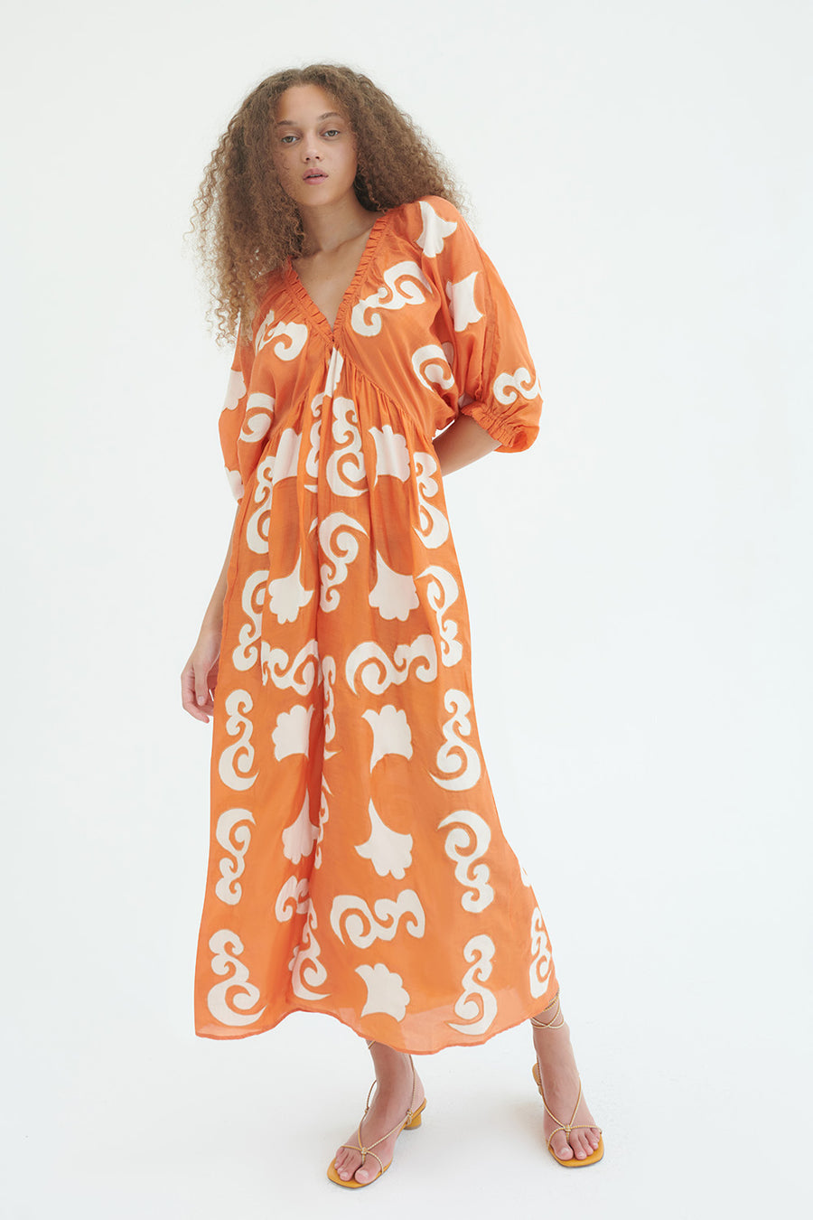 Lucia Patch Embroidered Maxi Dress
