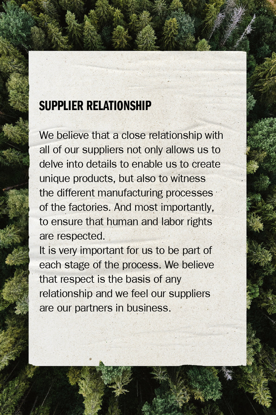Sello Organic Supplier Relationship